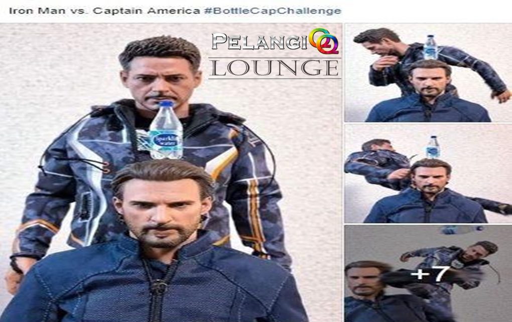 Bottle Cap Challenge Ini, Iron Man dan Captain America Jadi Berantem